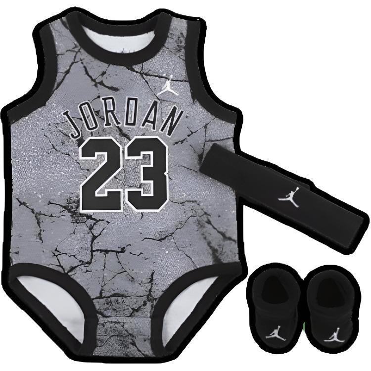 

Боди Jordan 23 Jersey для младенцев и малышей, 3 шт (Серый бетон)
