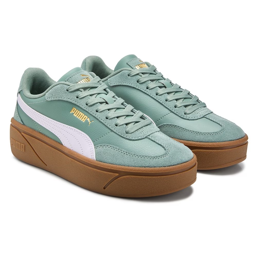 Кроссовки на платформе Club Era от Puma, green/gum
