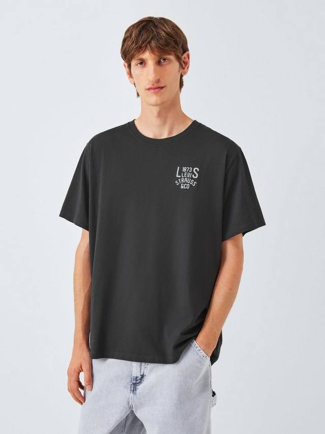 

Хлопковая футболка с принтом свободного кроя с короткими рукавами Levi's, Phantom