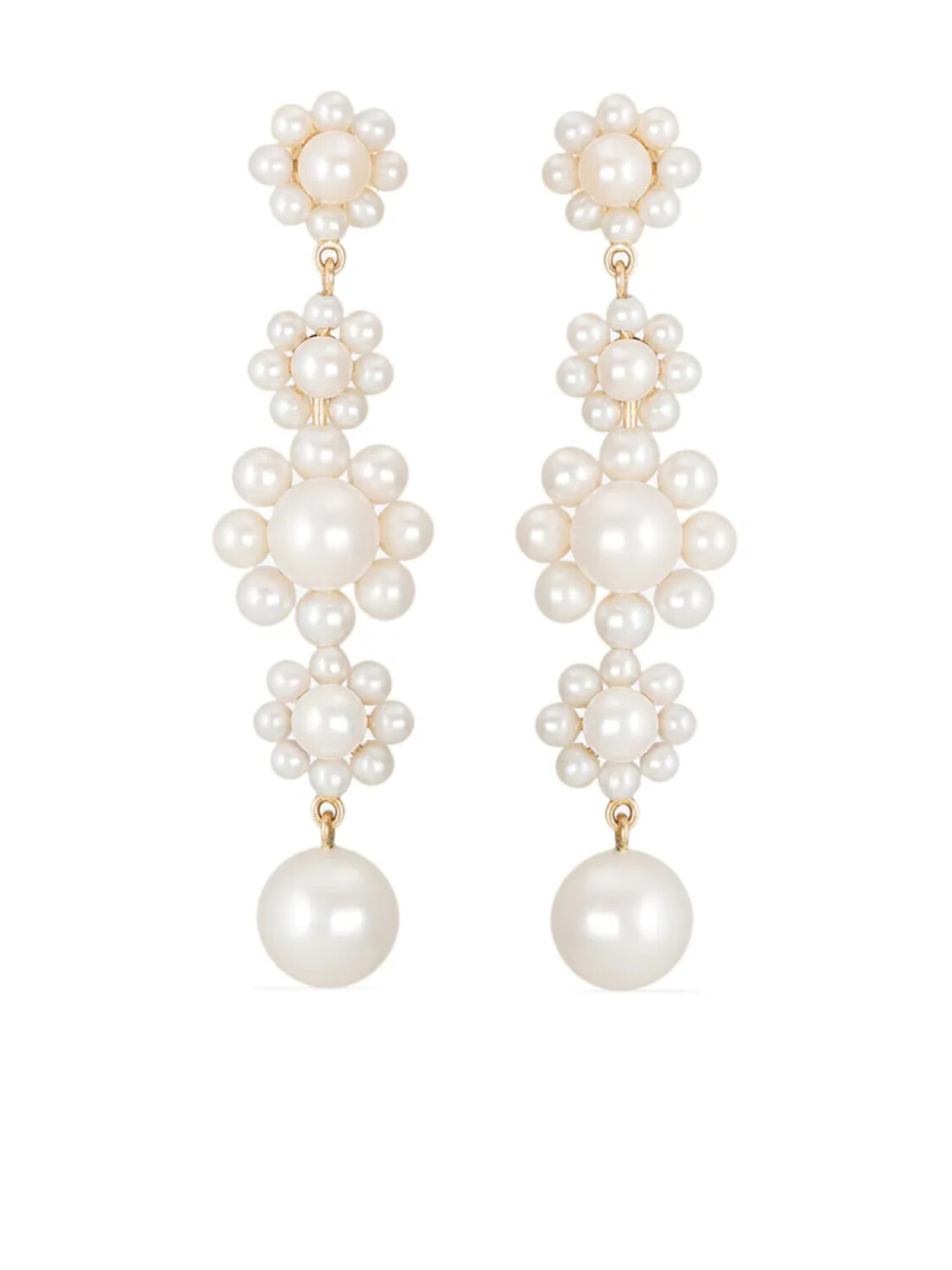 

Серьги Sophie Bille Brahe из 14-каратного желтого золота с жемчугом Bellis, золотой