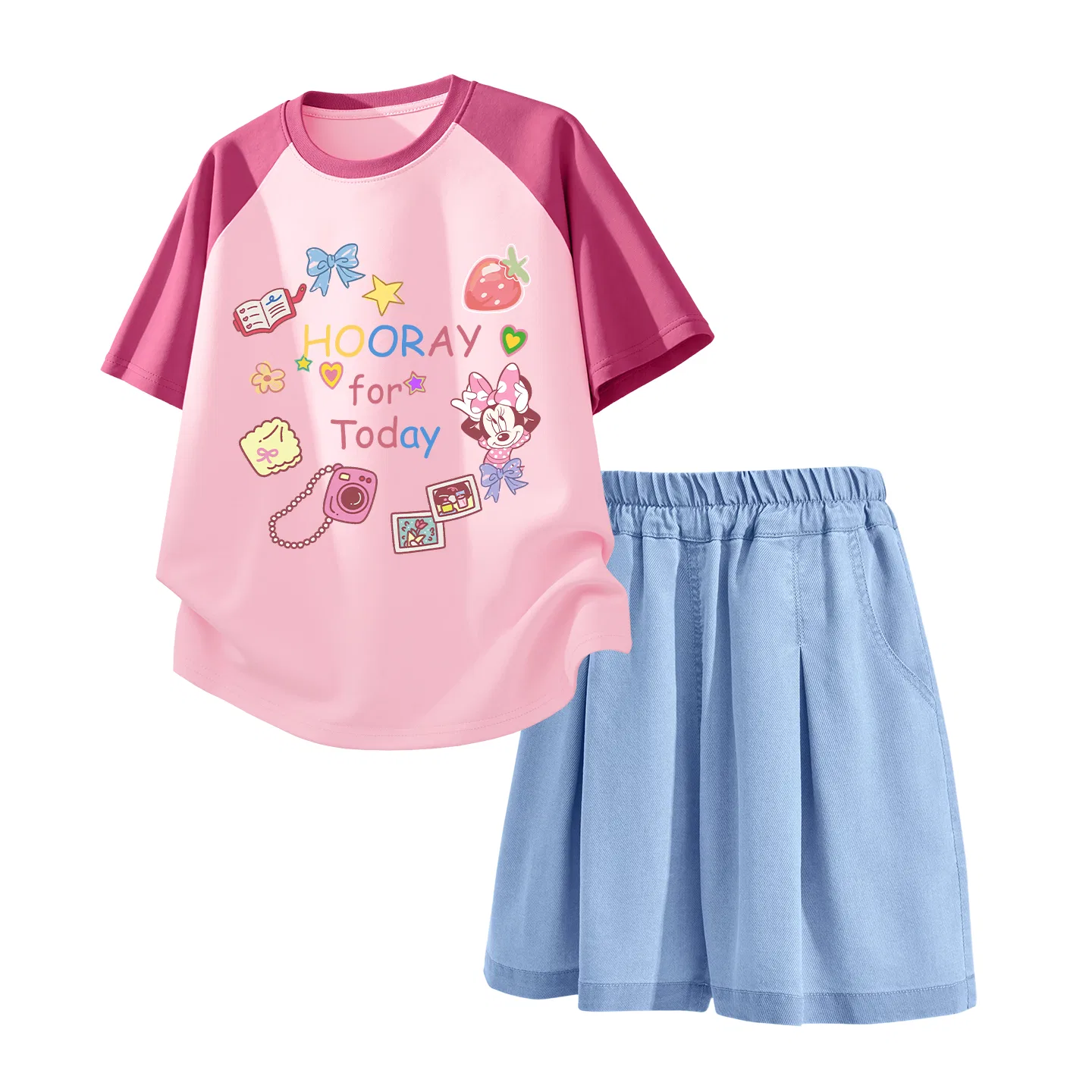 Детский спортивный костюм Casual Sportswear Disney, коричнево-желтый с джинсово-голубым — фото 3