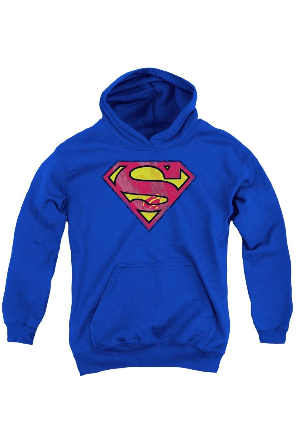 

Детская толстовка с капюшоном Superman Action Shield Gildan, синий