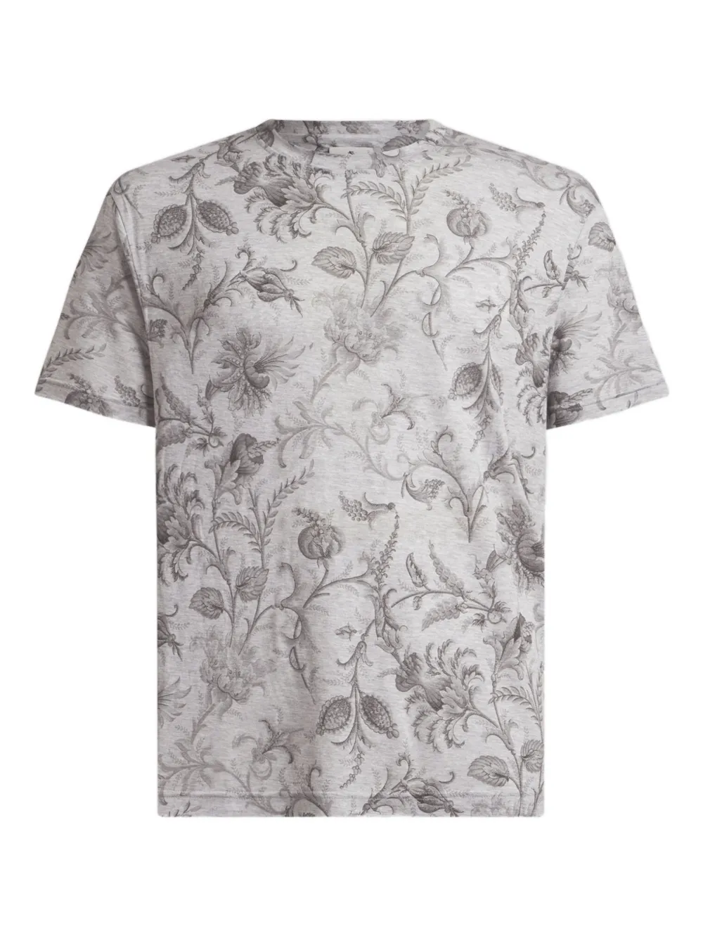 

Футболка с цветочным мотивом Etro, серый