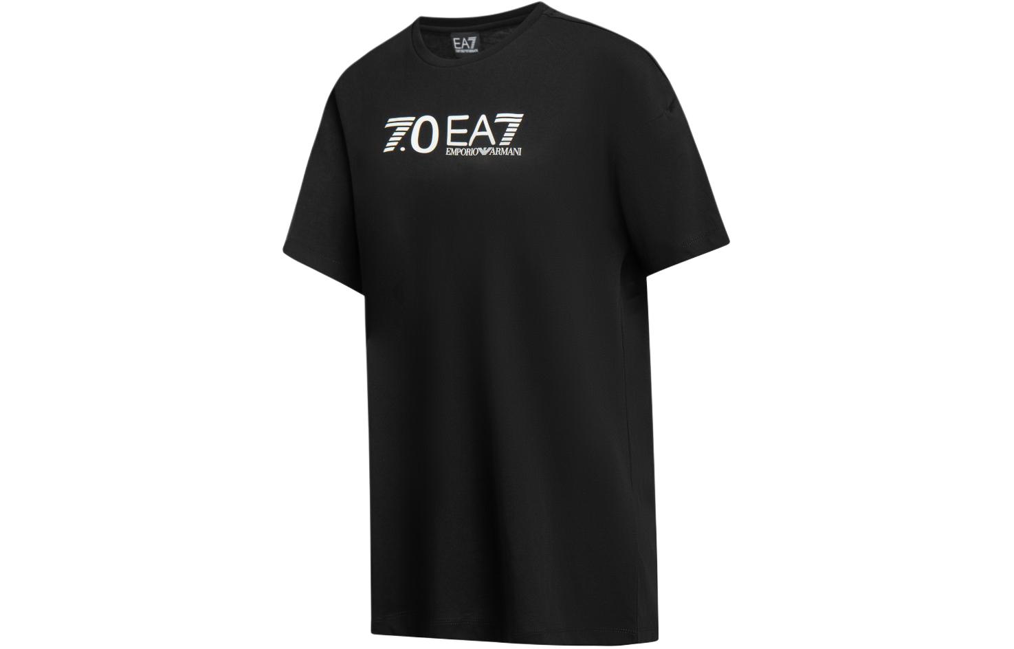 Футболка женская черная EA7 SS24 EMPORIO ARMANI — фото 4