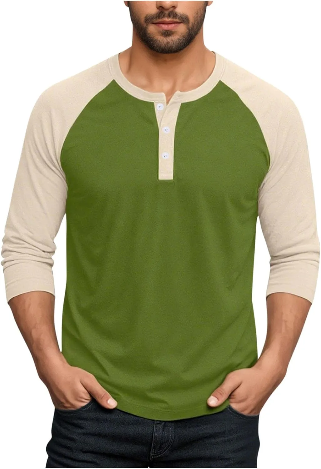 

Мужская футболка с длинным рукавом и цветными блоками Sdeycui