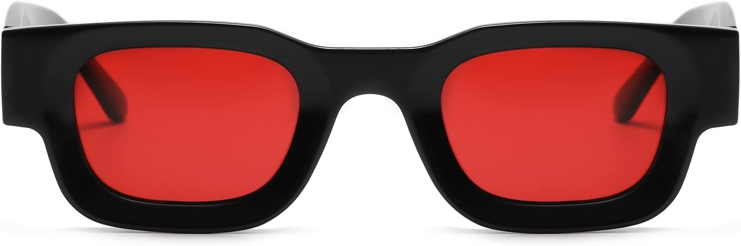 

Солнцезащитные очки EYLRIM в толстой квадратной оправе для женщин и мужчин, массивные прямоугольные поляризованные солнцезащитные очки с защитой UV400, A51 Black/Ocean Red