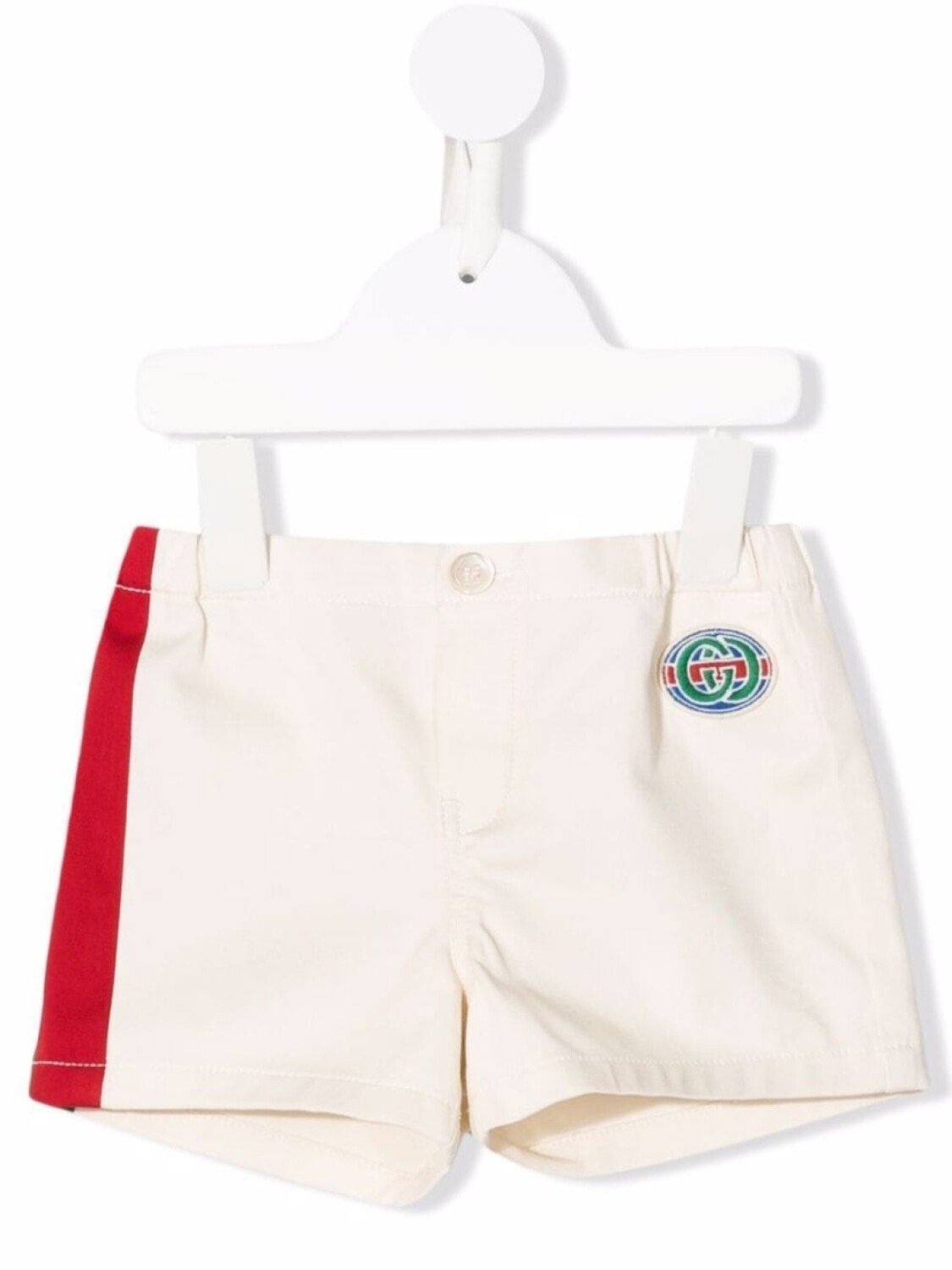 

Gucci Kids шорты с нашивкой-логотипом, нейтральный цвет