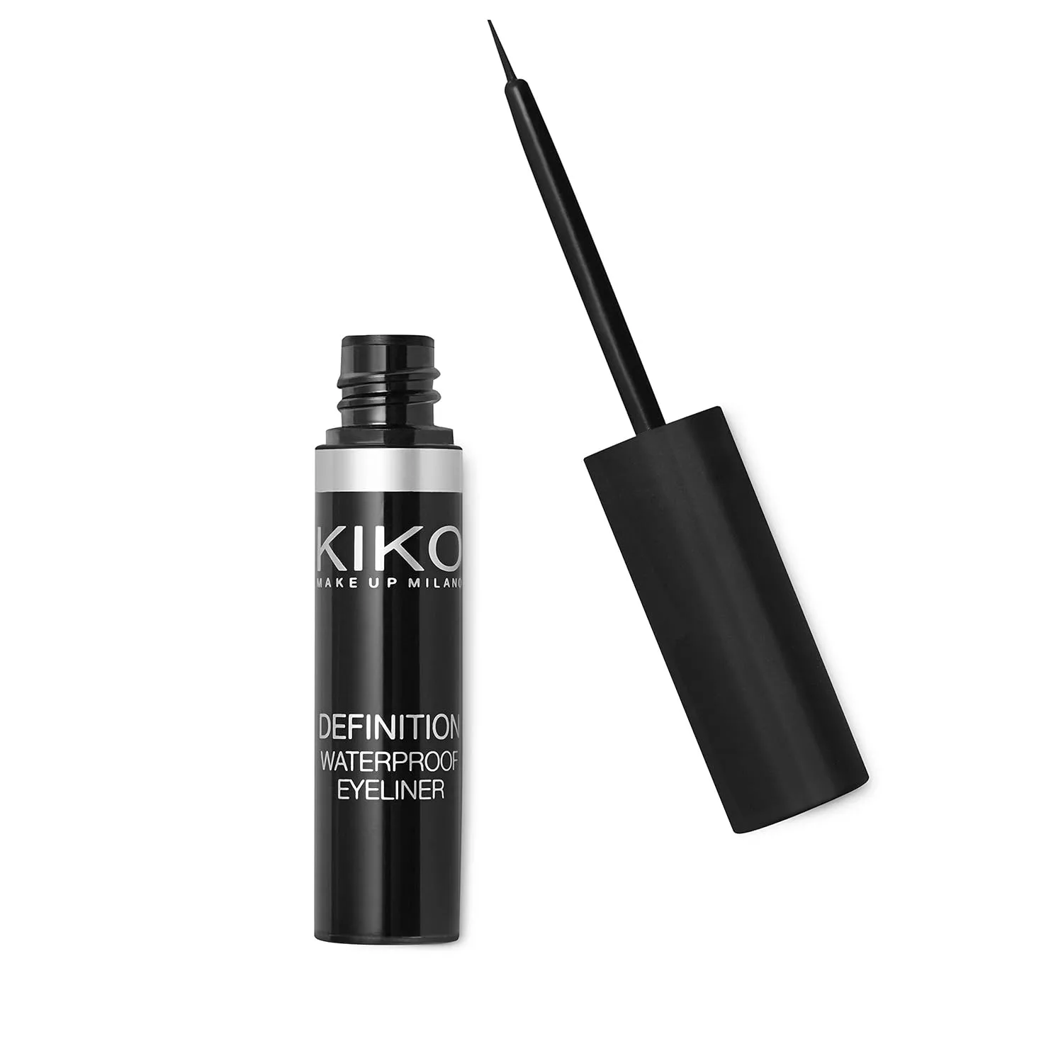 Жидкая подводка для глаз Kiko Milano Definition Eyeliner - точная, стойкая, не размазывается, насыщенный черный цвет, легко наносится - 2,5 мл, Black