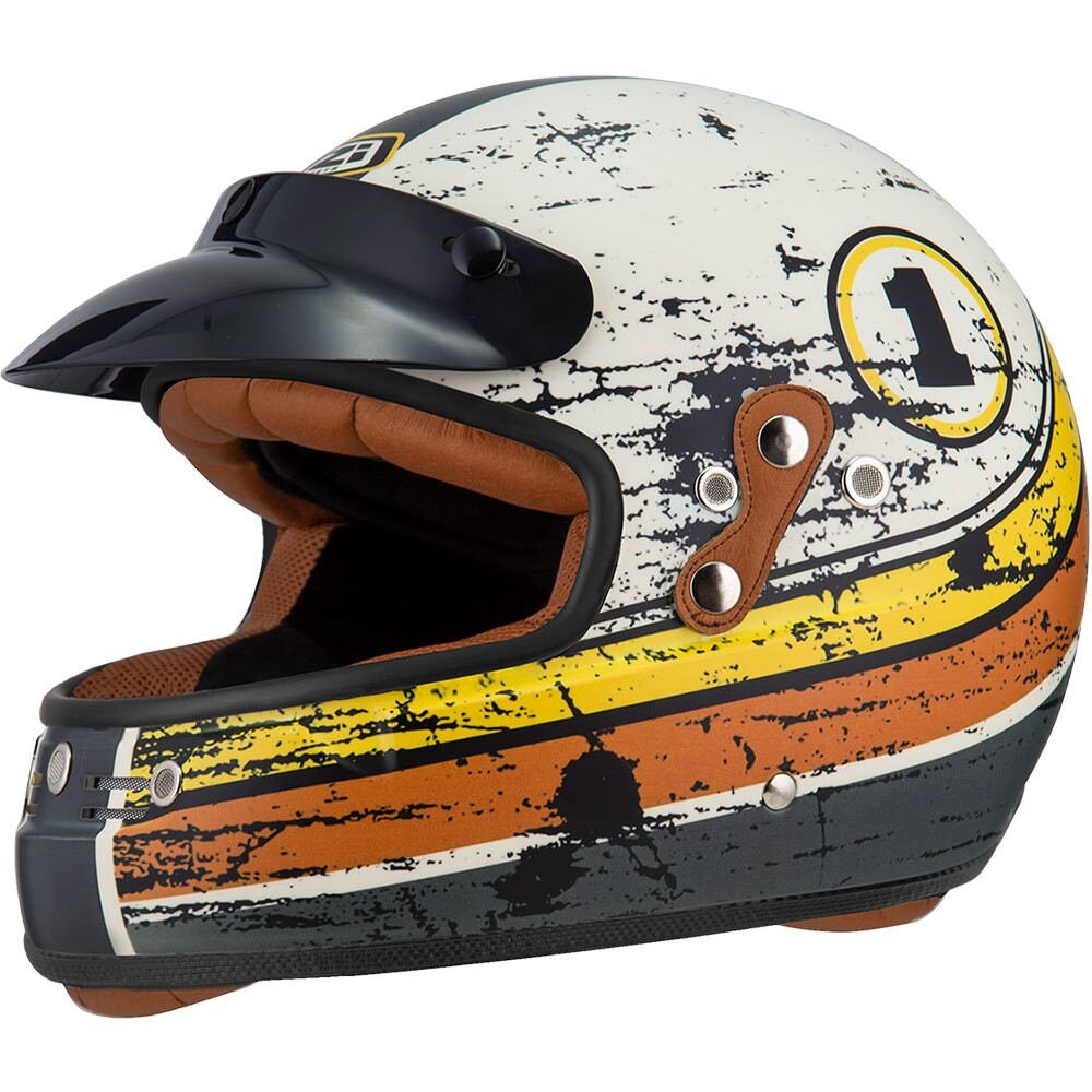 

Шлем для мотокросса Nzi Flat Track 2, бежевый