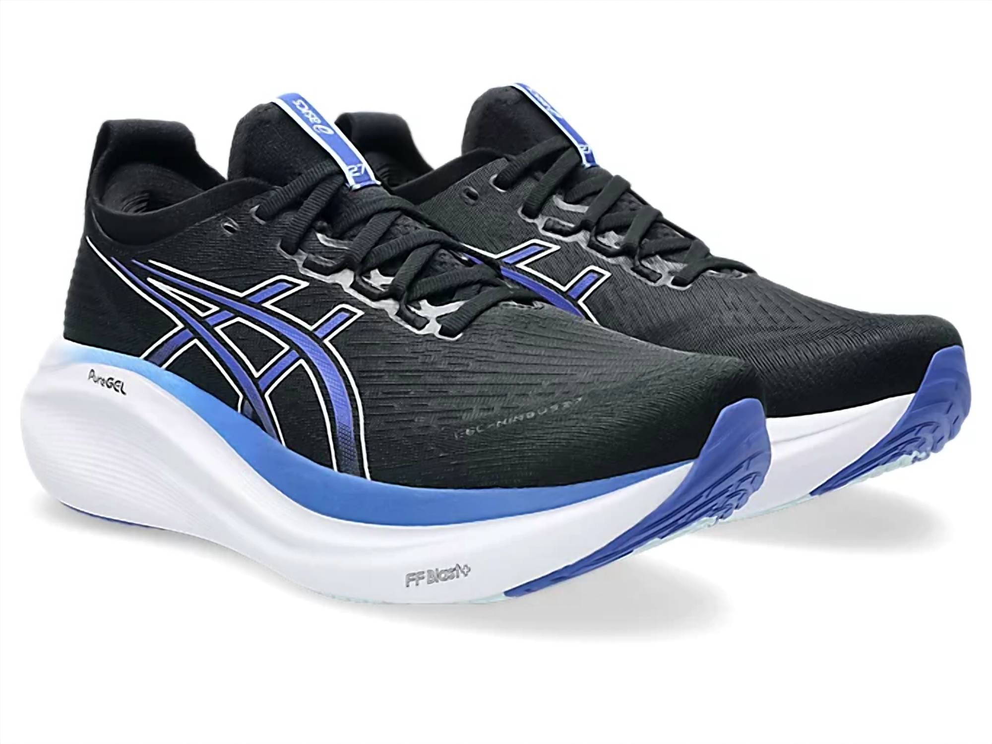

Asics Мужские кроссовки Gel-Nimbus 27 в черном темно-кобальтовом цвете