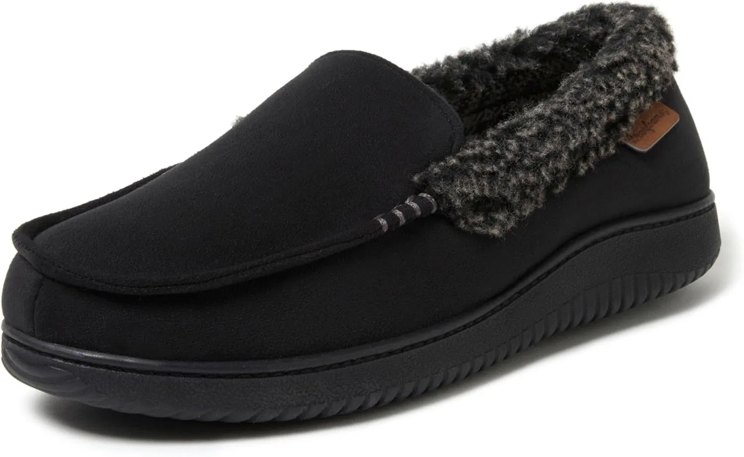 Мокасины с берберской отделкой Dearfoams, черный