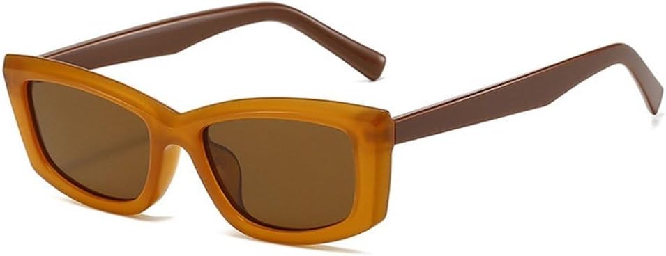 

Винтажные женские солнцезащитные очки «кошачий глаз», модные гелевые солнцезащитные очки с защитой от УФ-излучения UV400, модные мужские солнцезащитные очки с градиентным переходом цвета SKFGNX, Orange Brown Tea