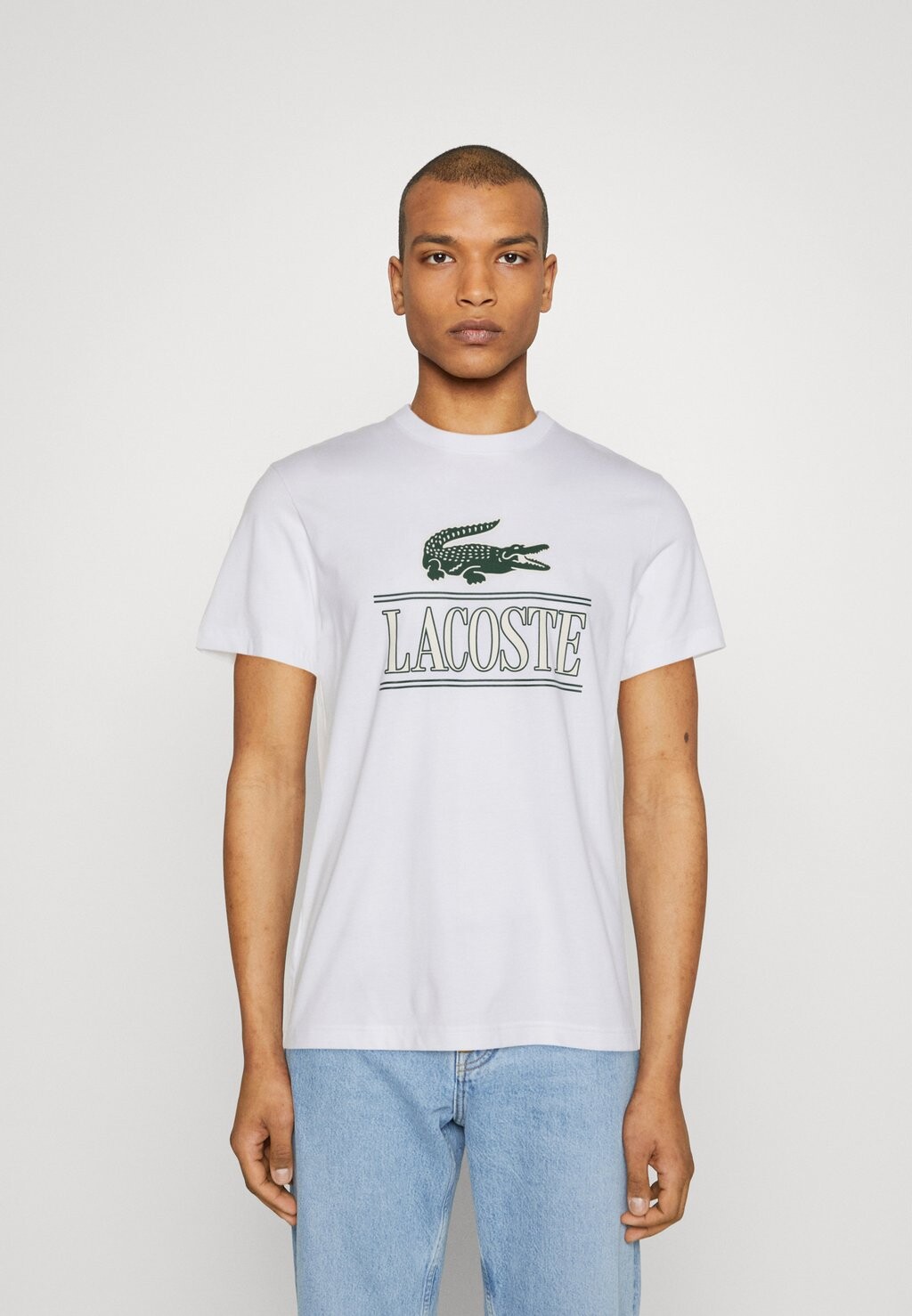 

Футболка с принтом Lacoste, белый