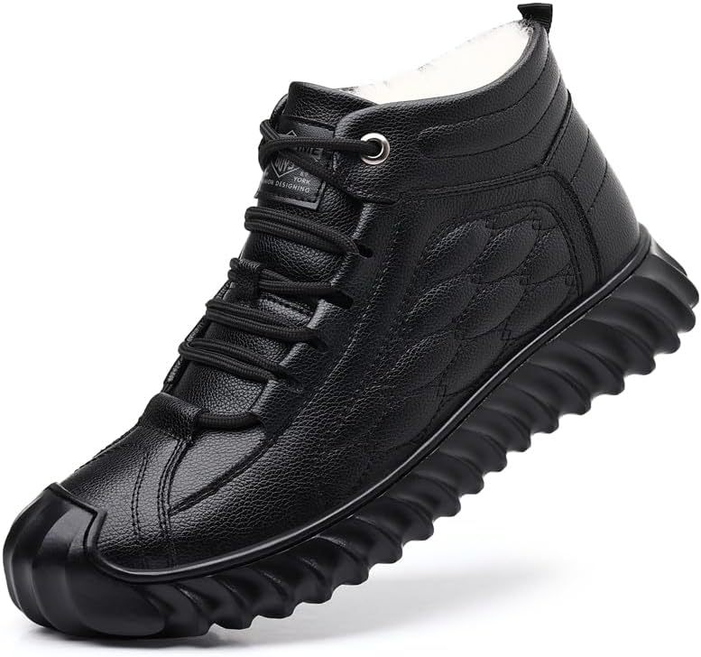 

Мужские зимние ботинки для снега, теплые прогулочные, с меховой подкладкой, легкие, противоскользящие, для походов и зимы Meixi Mobile, черный