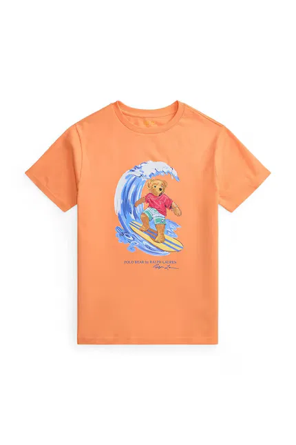 Футболка с принтом Polo Bear Polo Ralph Lauren, оранжевый