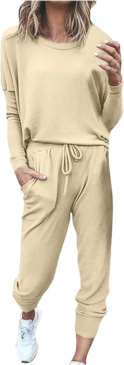 Тренировочный костюм женский, легкий, свободный, бренд Generic, 3-beige
