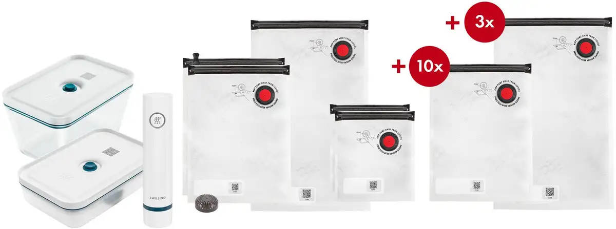 

Система хранения Zwilling "Fresh&Save Storage Box" (набор, 21 шт.), боросиликатное стекло, пластик, силикон, (набор, 21 шт.), (стартовый набор вакуумный) 32,5х16х46 см, цвет La Mer