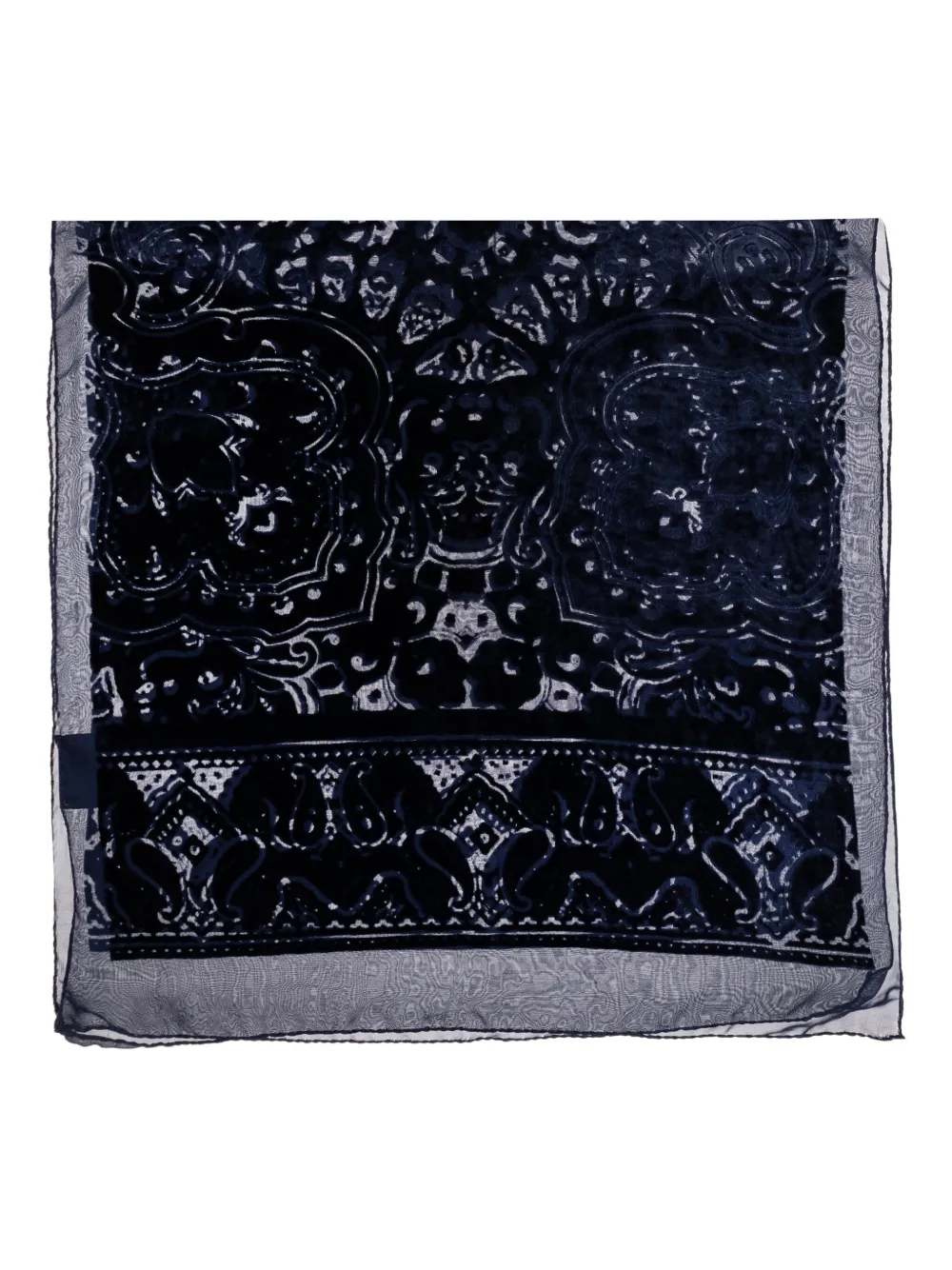 

Бархатный платок с узором пейсли ETRO, синий