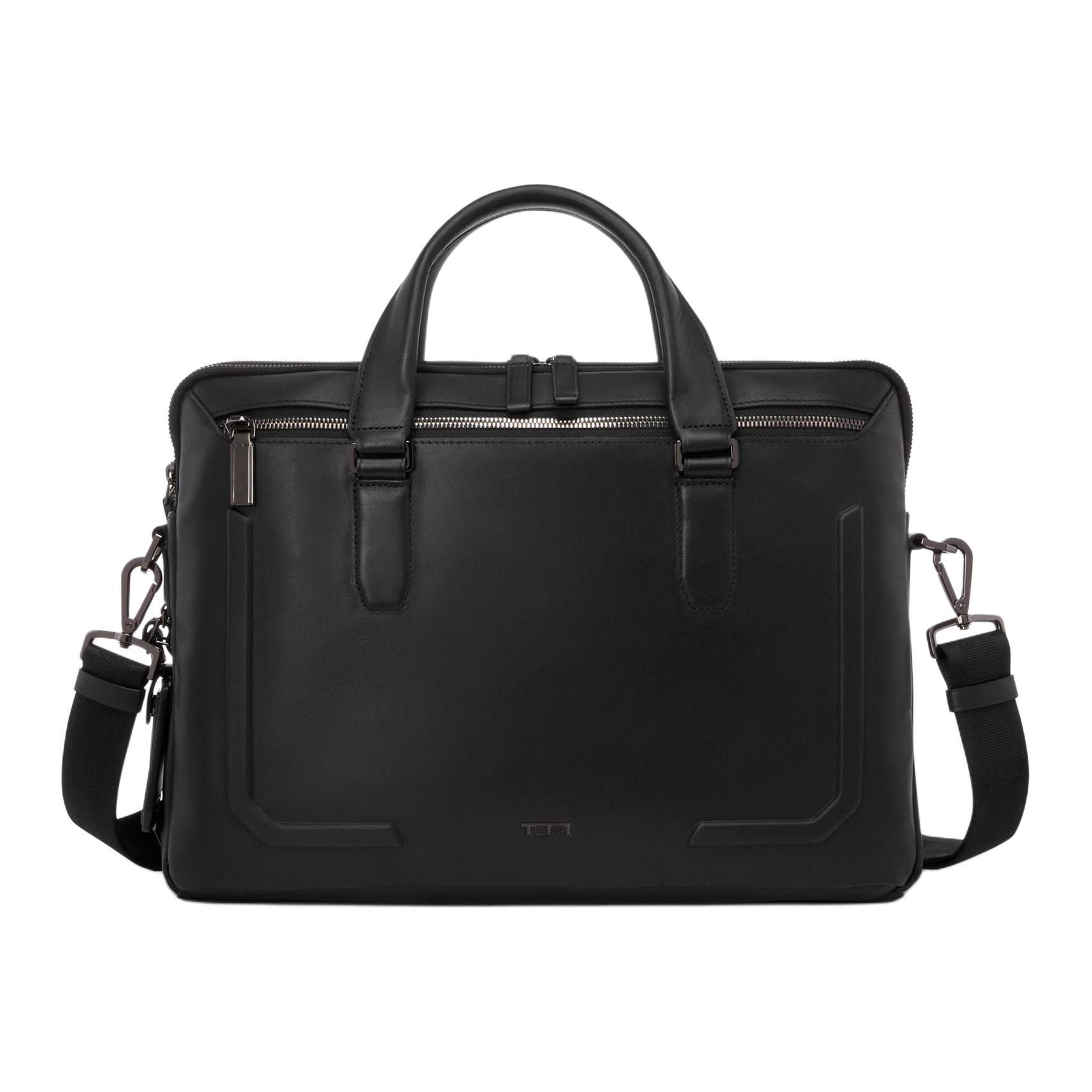 

TUMI Кожаный портфель мужской черный