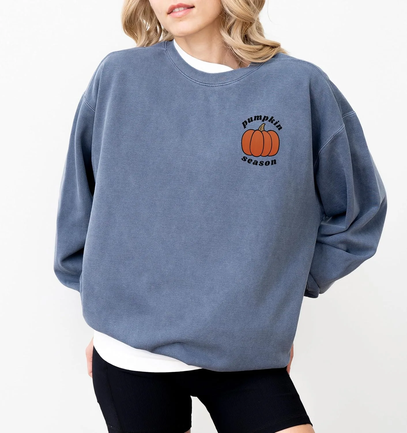 Толстовка Premium Embroidered Pumpkin Season | Comfort Colors® Vintage Wash — фото 2