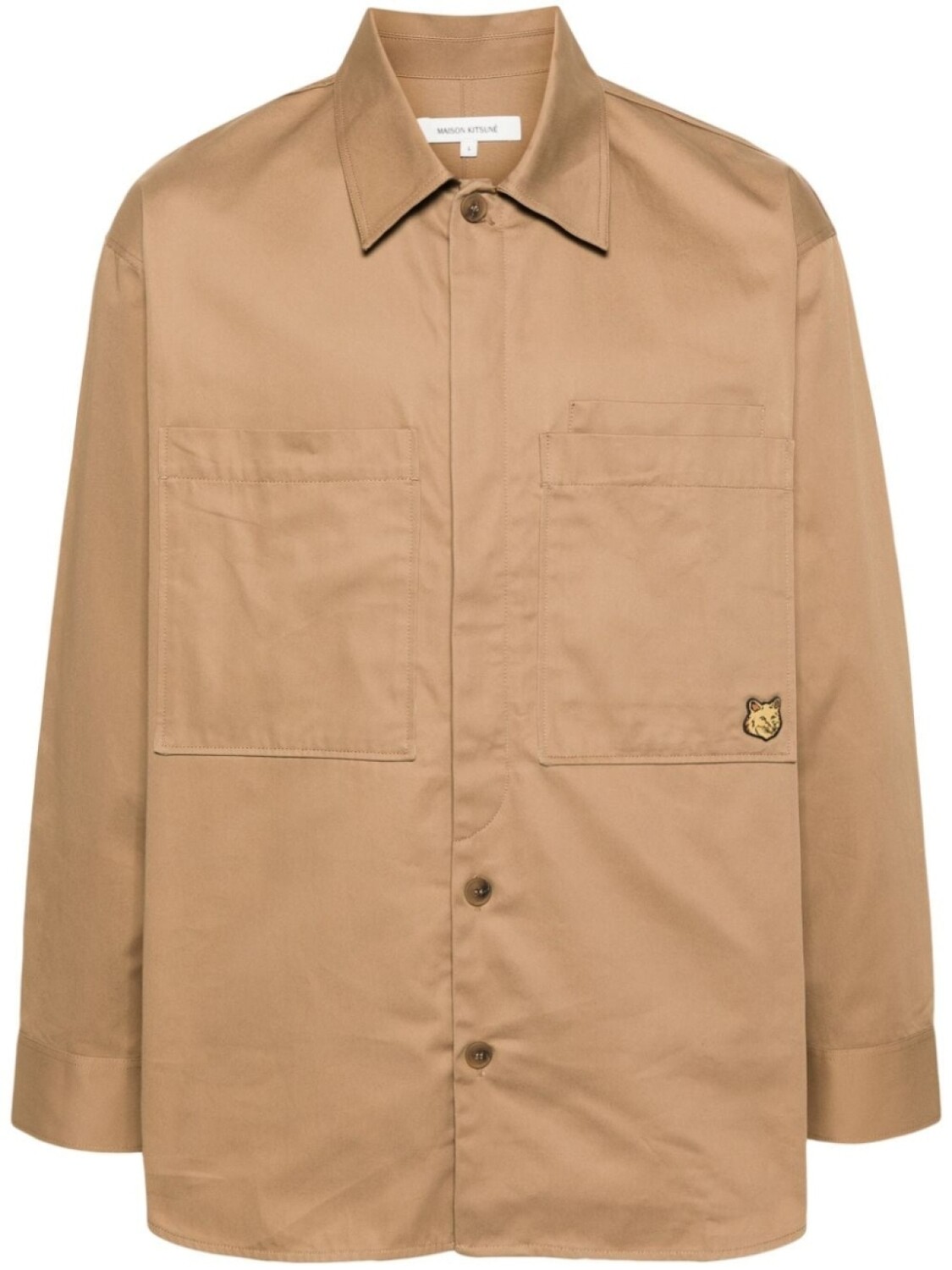 

Maison Kitsuné рубашка Fox Head, нейтральный цвет