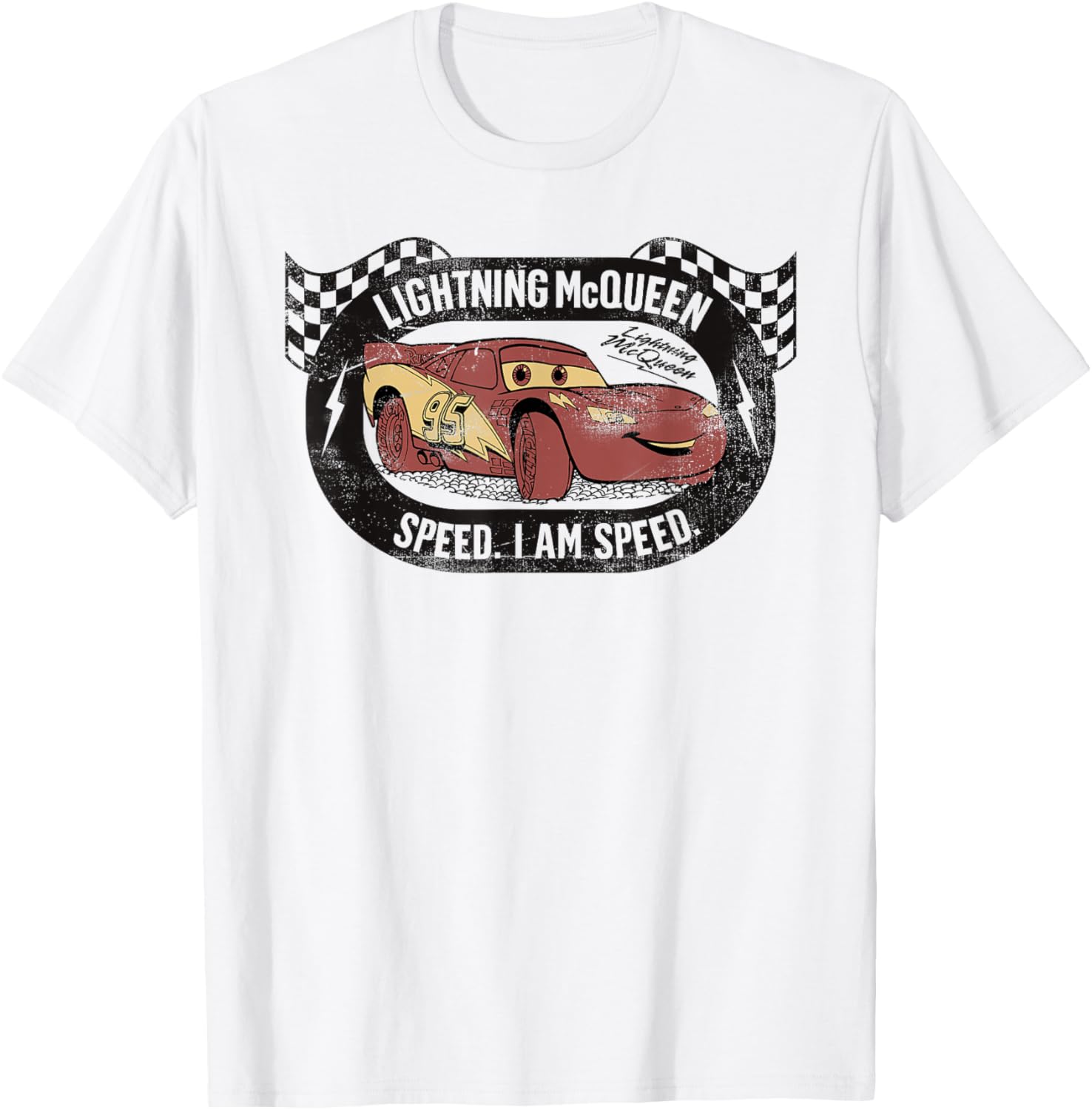 

Футболка Disney Pixar Cars Молния Маккуин «Я - скорость», белая