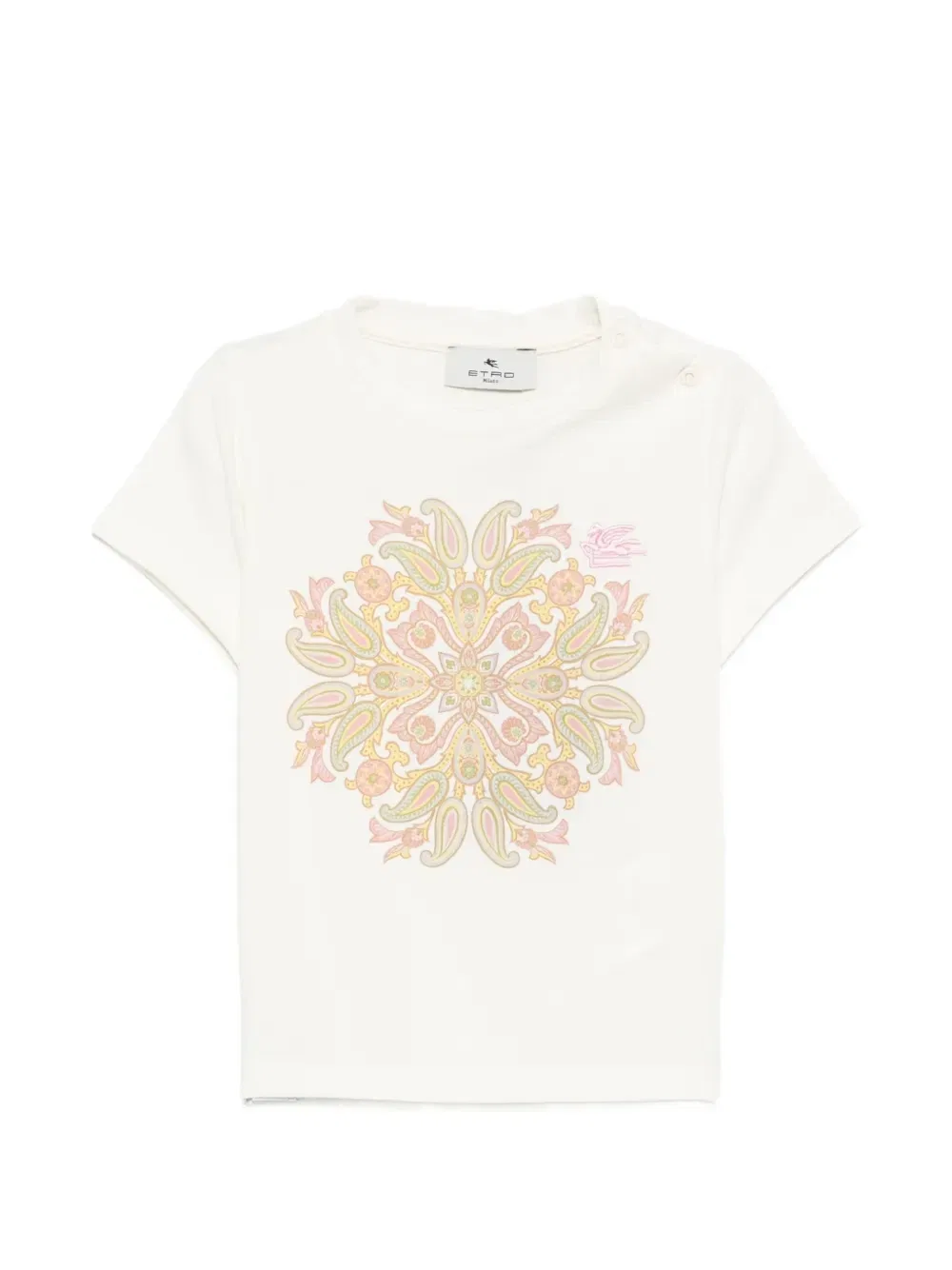 Футболка с принтом пейсли Etro Kids, бежевый