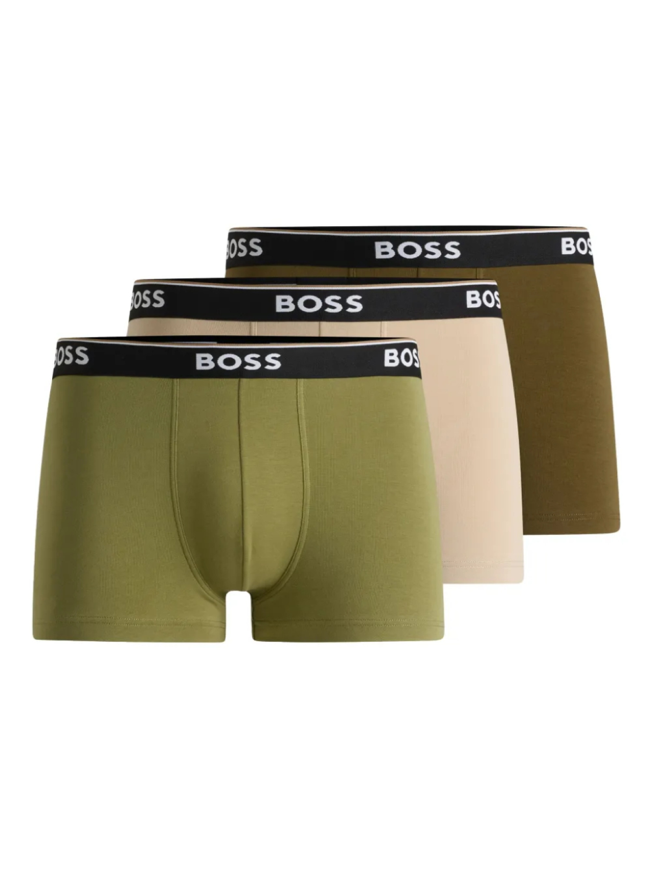

Комплект из трех боксеров с логотипом BOSS, зеленый