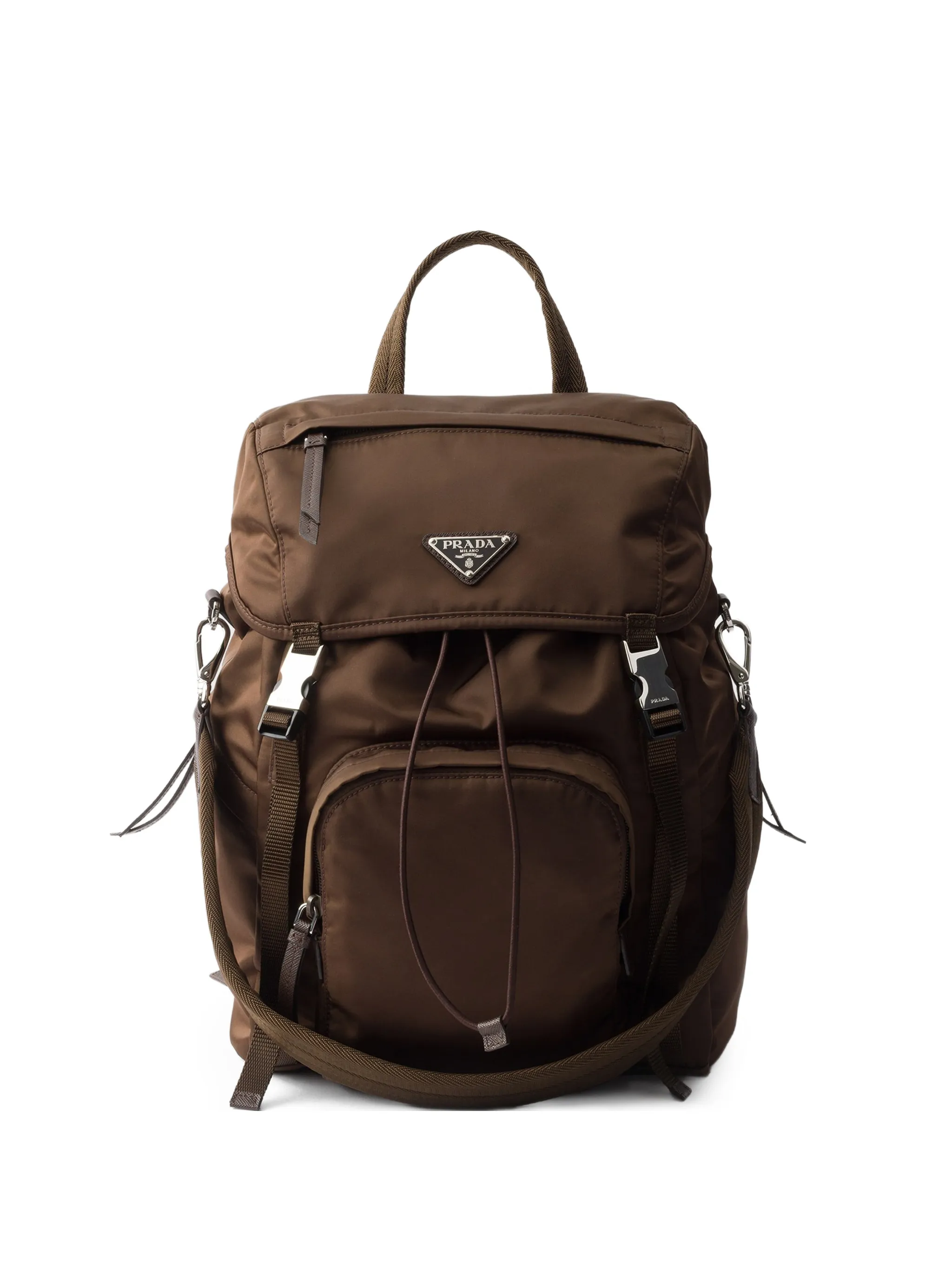 

Рюкзак с логотипом Prada, коричневый