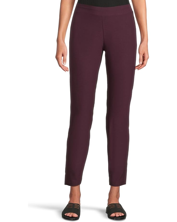 

Брюки Eileen Fisher Washable Stretch Crepe Slim Ankle Pants, цвет Blackberry