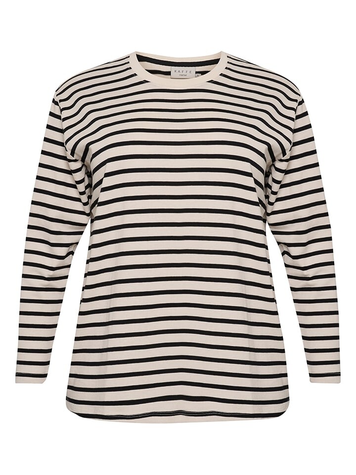 

Лонгслив Kaffe Longsleeve, цвет Weiß/Schwarz