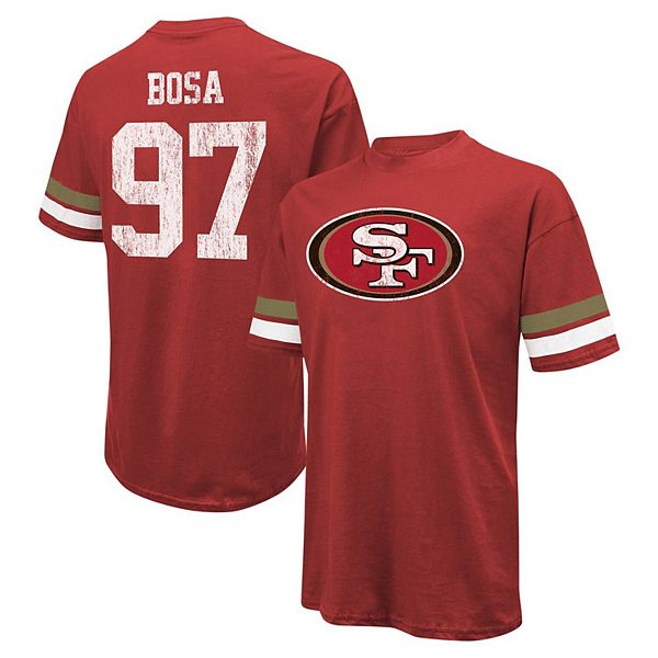 

Футболка oversize fit с именем и номером Nick Bosa San Francisco 49ers Majestic Threads