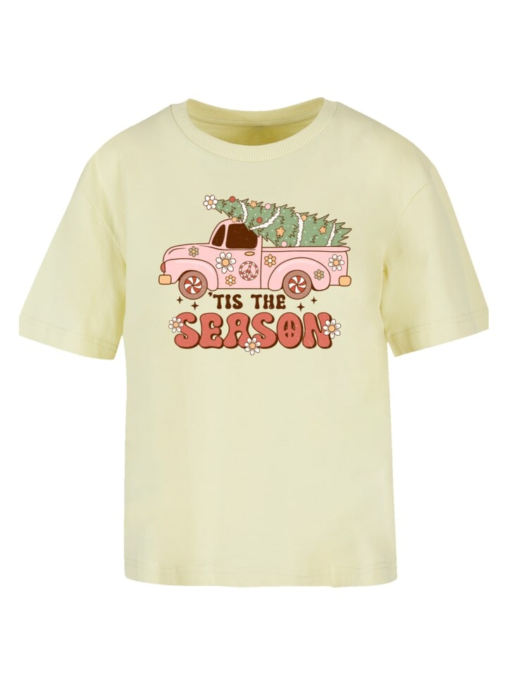 

Футболка F4NT4STIC Tee Tis The Season Weihnachten Drivin Home, цвет softyellow