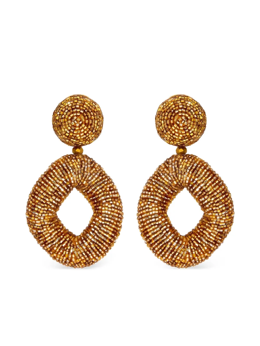 

Серьги с подвесками Oscar de la Renta, коричневый