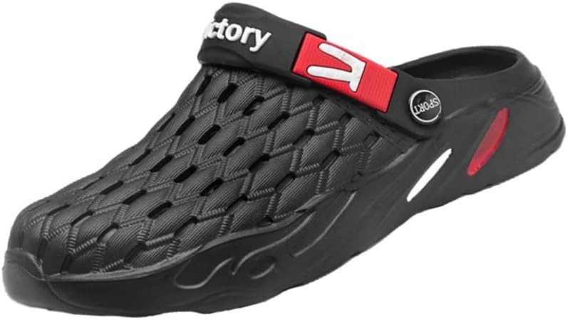 

Мужские летние тапочки большого размера из ЭВА - дышащие, комфортные пляжные сандалии, легкие Fusecottc, черный