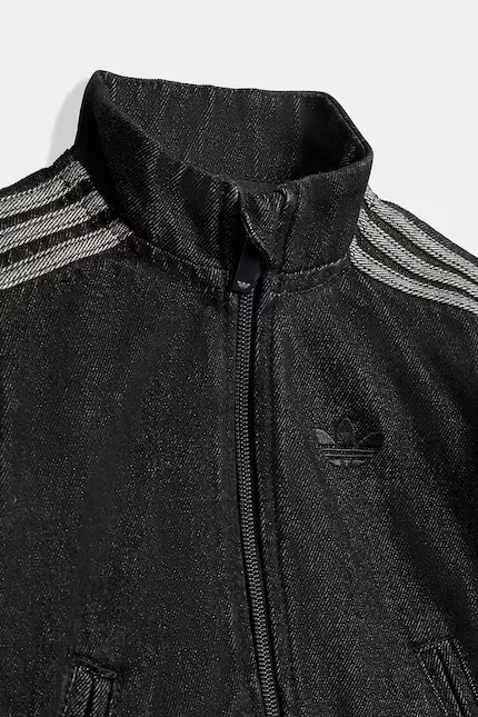 Джинсовая толстовка на молнии Adidas Originals, черный — фото 3