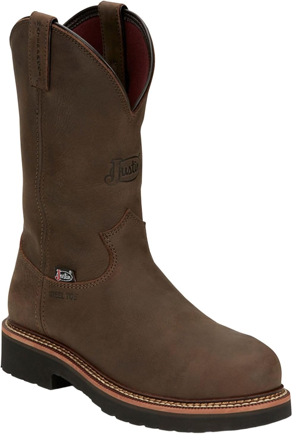 

Мужские водонепроницаемые ботинки Justin с карбидной подошвой и стальным носком - Ow4458, коричневый