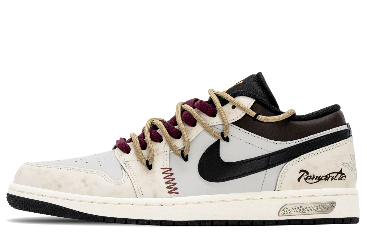 Jordan Кроссовки Air 1 Roman Brown Abrasion Resistant Low top Vintage Basketball Shoes Men's Brown