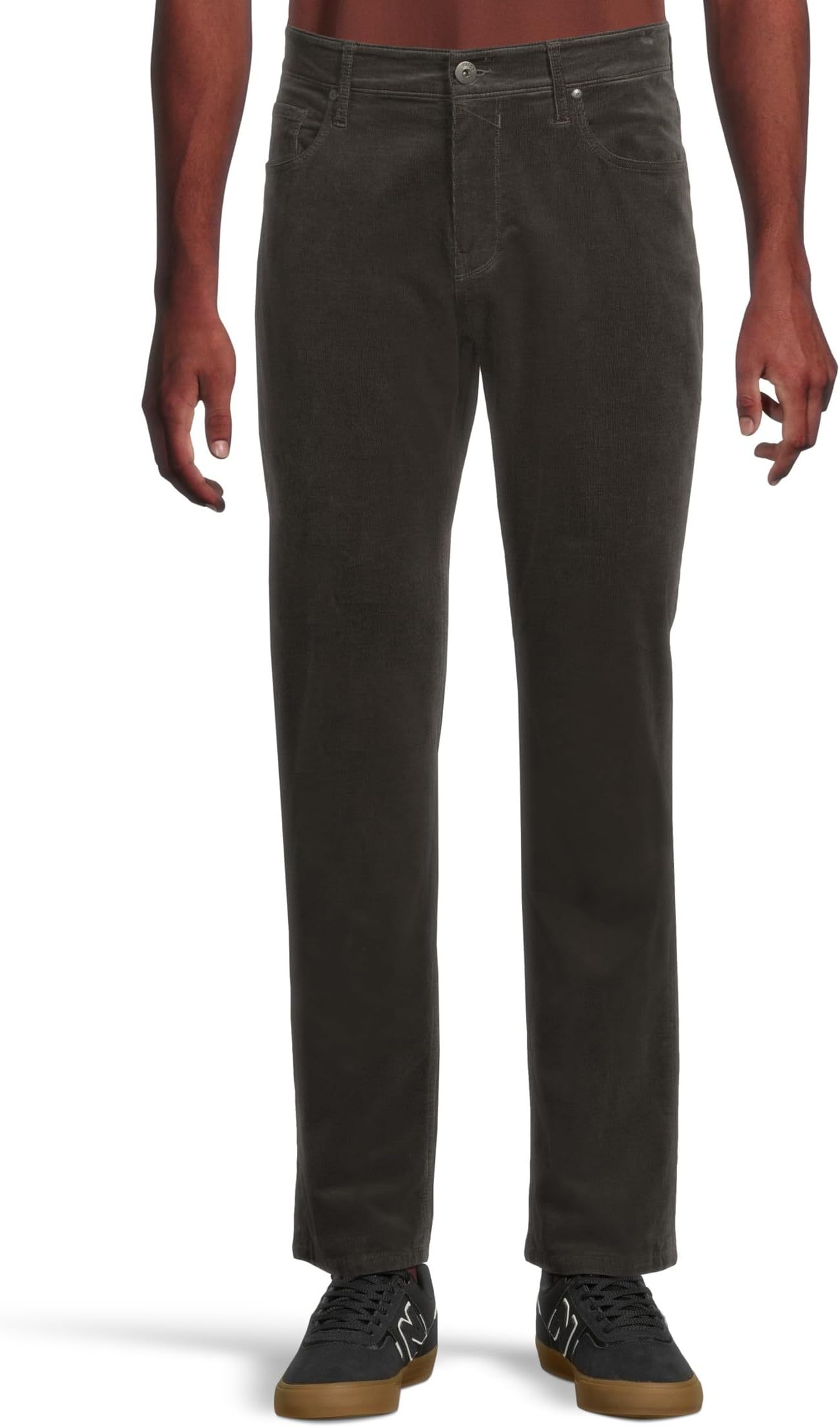 

Брюки Paige Normandie Straight Fit Stretch Corduroy Pants, цвет Dark Iron