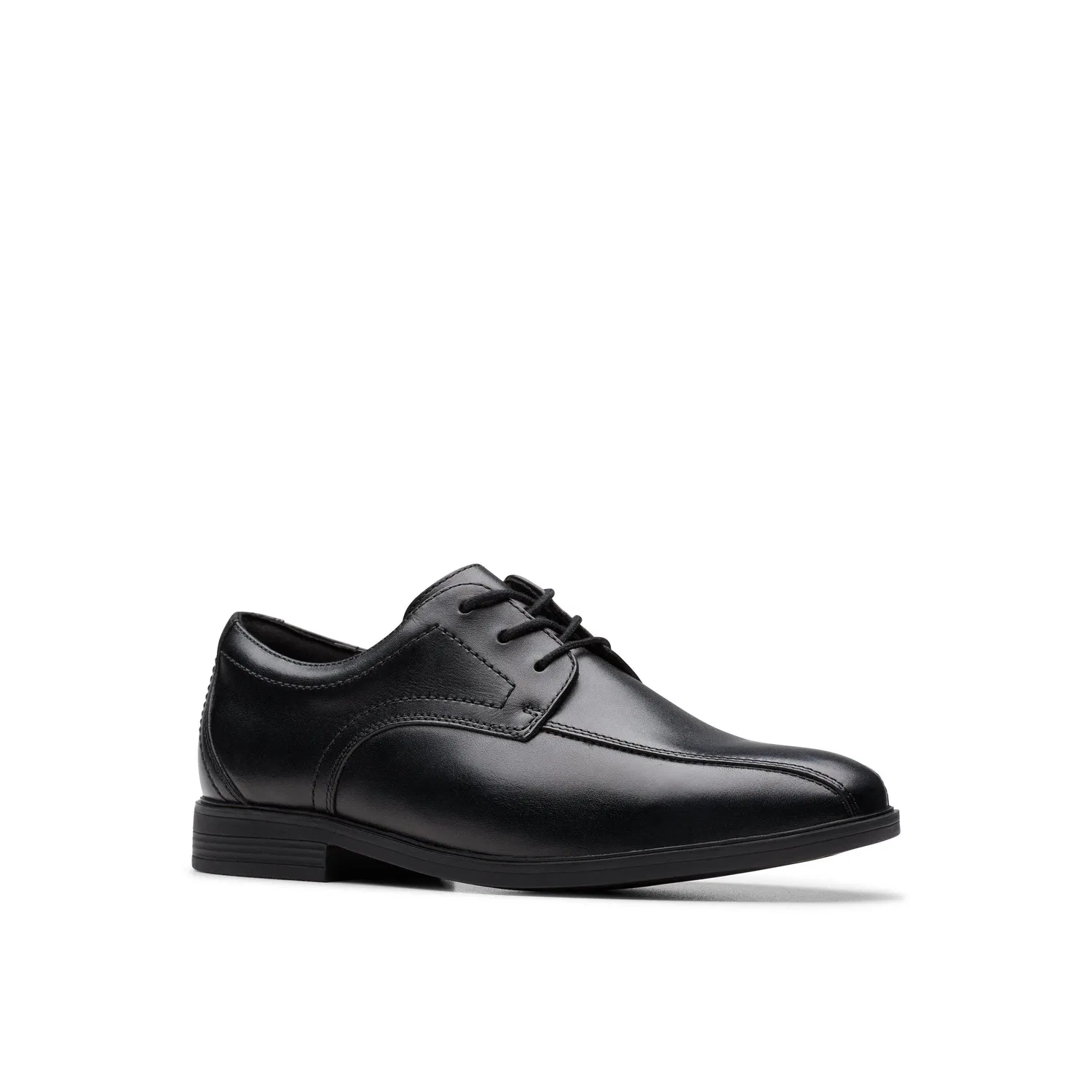 Туфли кожаные на шнуровке Clarks, черный — фото 4