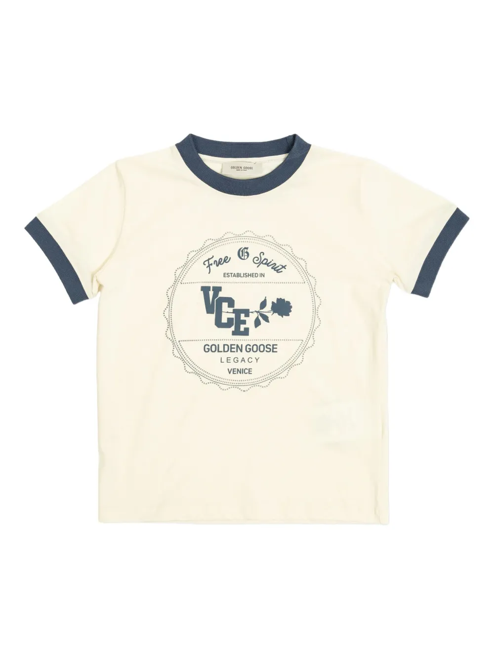 

Футболка с графичным принтом Golden Goose Kids, нейтральный
