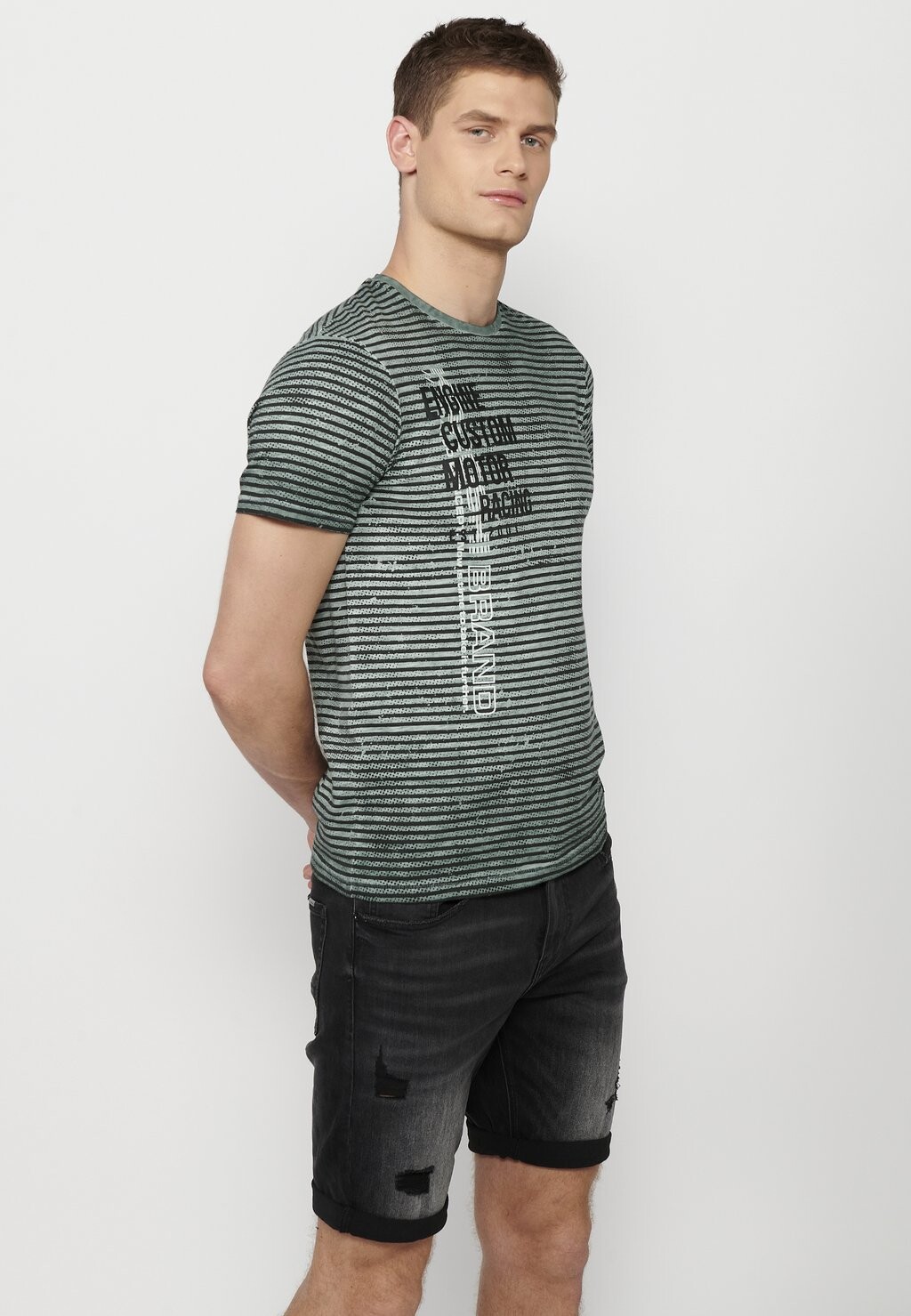 

Футболка с принтом SHORT SLEEVE Koroshi, хаки