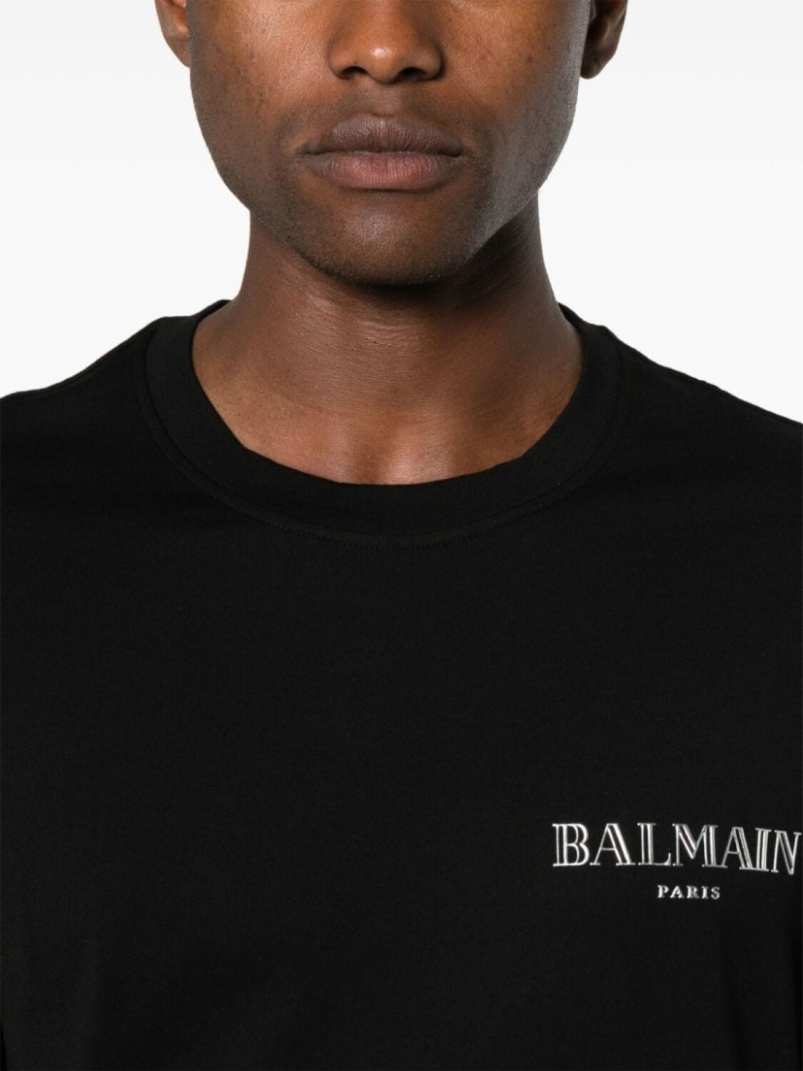Balmain футболка из хлопка с аппликацией логотипа, черный — фото 4