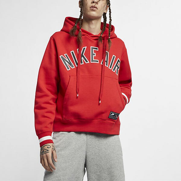 Толстовка Nike AS Men's Sportswear Air PO FL University Red Hoodie, красный — фото 3