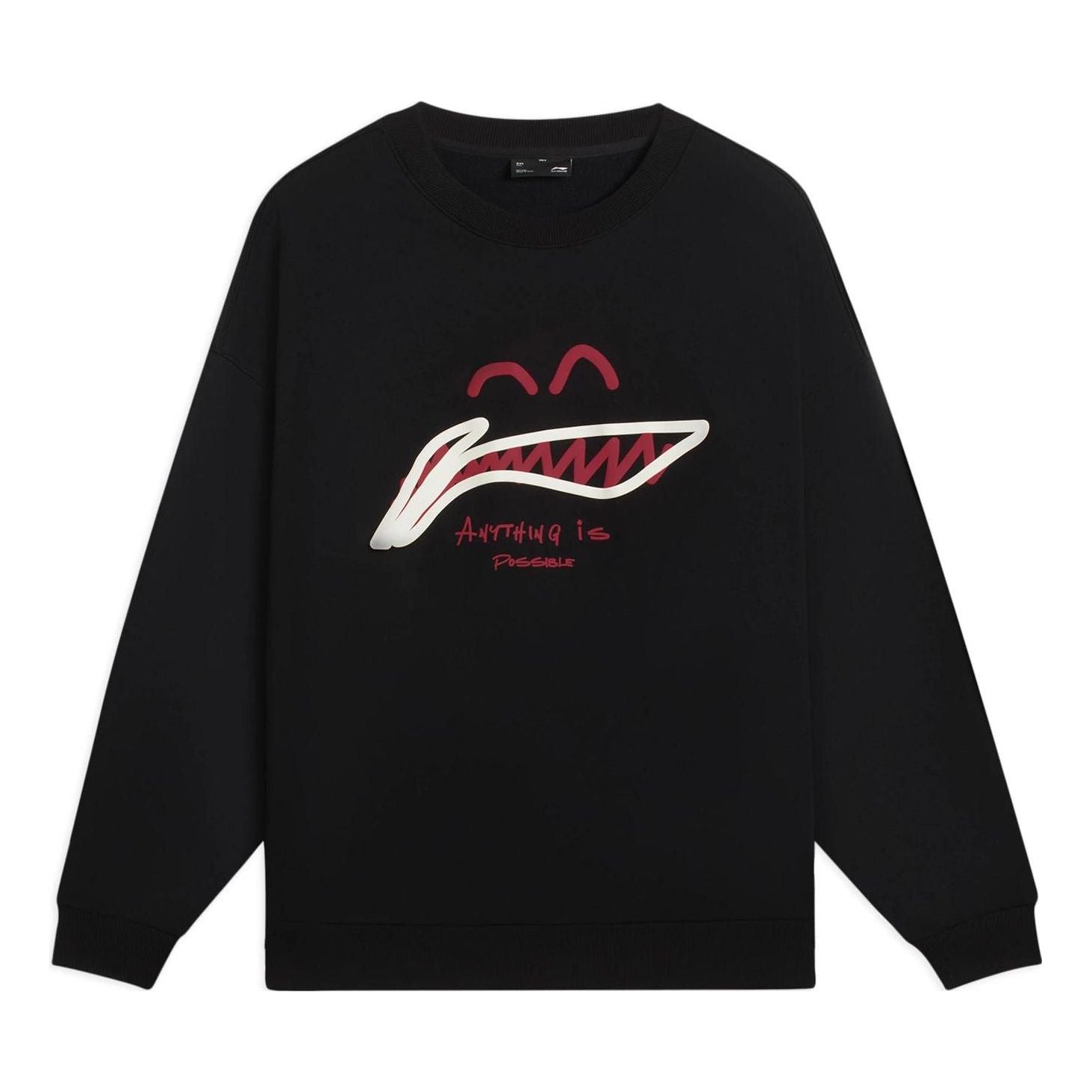 

Спортивная толстовка Li-Ning Anything Is Possible Graphic Sweatshirt 'Black' AWDSG91-2, черный