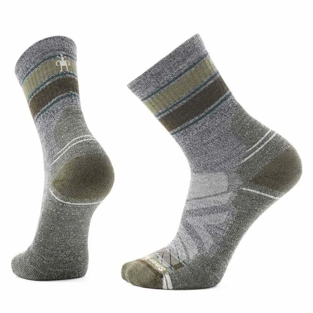 

Носки Smartwool Hike Light Cushion Striped Mid Crew, серый