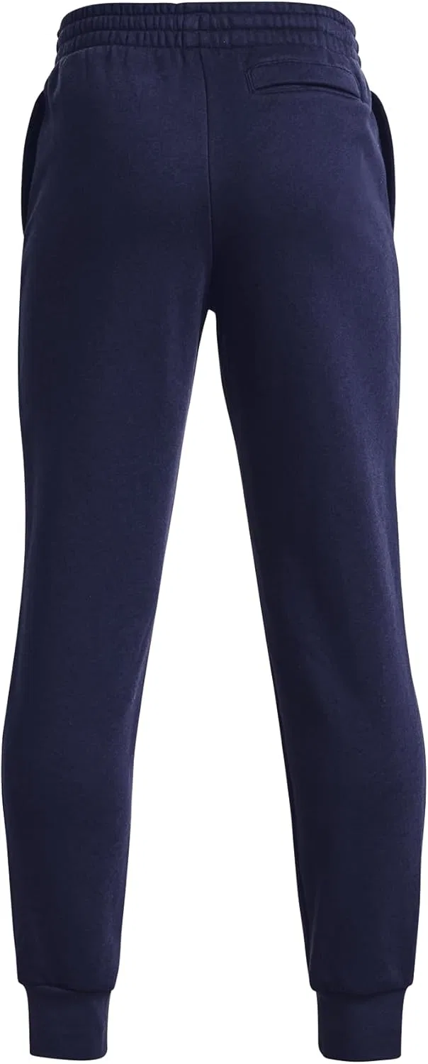 Спортивные брюки для мальчиков Under Armour Rival Fleece, цвет Midnight Navy / White — фото 2