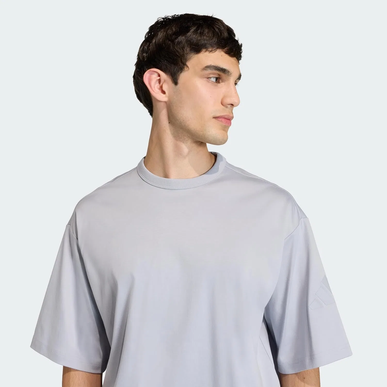 Футболка Adidas Men's Soft Lux Losse, серебряный — фото 2
