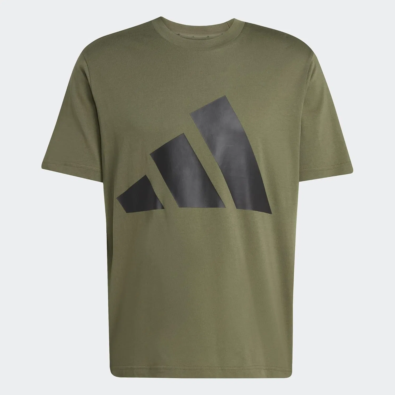 Футболка adidas Essentials Big Logo Single Jersey, Olive Strata / Black — фото 4
