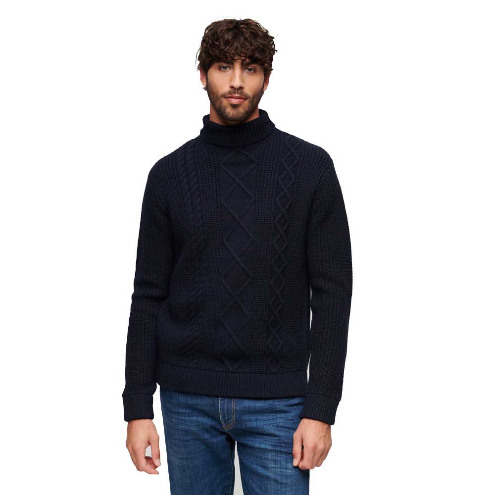 

Свитер Superdry Merchant Cable Roll Neck, синий